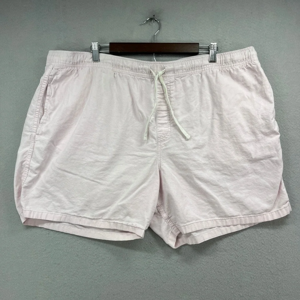 J Crew Oxford Shorts Mens XXL Light Pink Organic Cotton Oarsman Preppy Casual